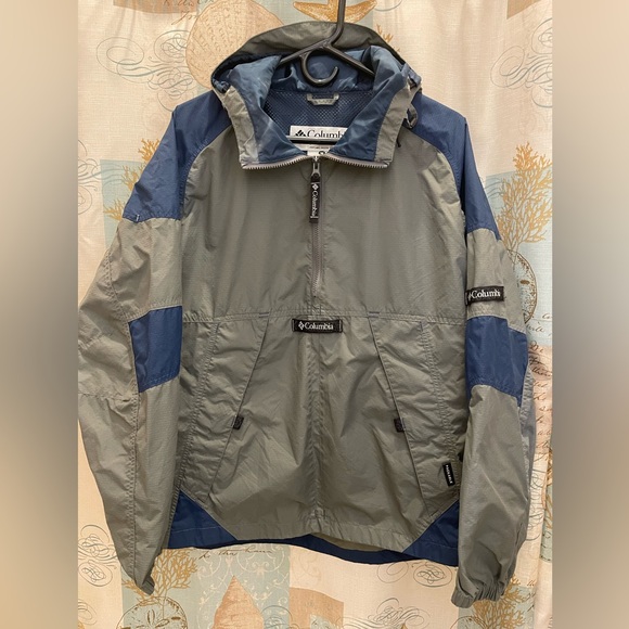 Columbia Sportswear  Mens Med 1/4 Zip Pullover Packable Windbreaker Jacket Grey - Picture 1 of 11